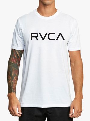 Men's Big RVCA White Short Sleeve T-Shirt