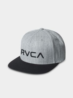 Boy's RVCA Grey Twill Snapback Cap