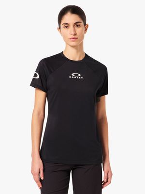 Women's Oakley Black Free Ride Bike-MTB T-Shirt