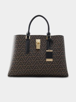 Women's ALDO Brown Multi Tote Handbag