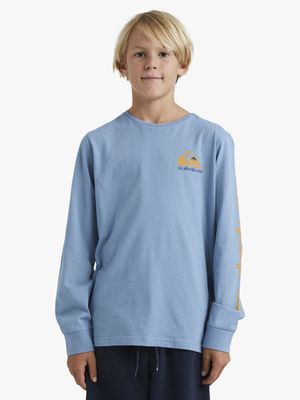 Boy's Quiksilver Blue Omni Logo Long Sleeve T-Shirt