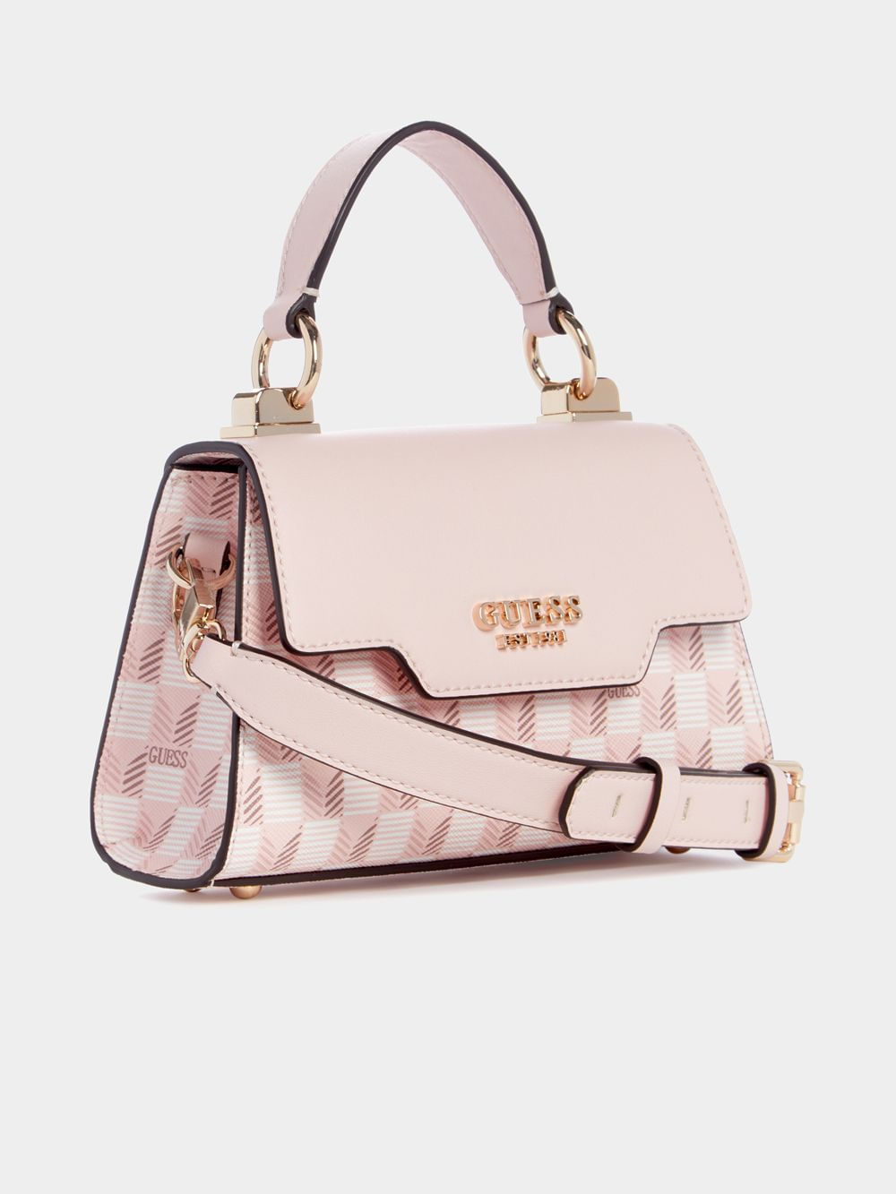 Women's Guess Pink Hallie Mini Flap Bag - Bash.com