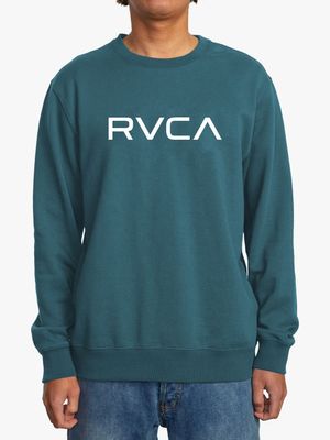 Men's Big RVCA Blue Crew Sweater