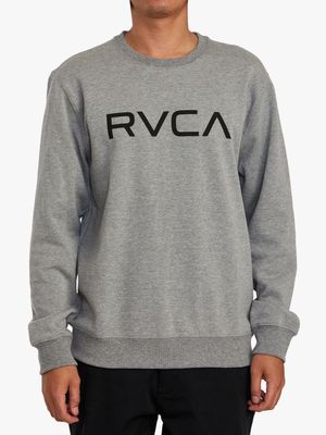 Men's Big RVCA Grey Crew Sweater