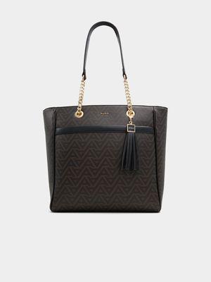 Women's ALDO Dark Brown Tote Handbag