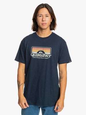 Men's Quiksilver Blue Step Inside Short Sleeve T-Shirt