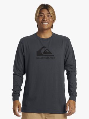 Men's Quiksilver Grey Corp Logo Long Sleeve T-Shirt