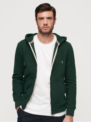 Men's Superdry Green Essential Zip Hoodie