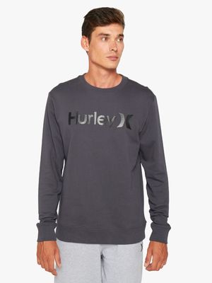 Men's Hurley Navy One  Only Crew Fleece Sweatshirt