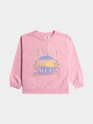 Girl's Roxy Pink Morning Hike Sweater