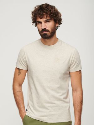 Men's Superdry Oat Cream Organic Cotton  T-Shirt