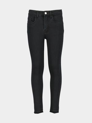 Older Girl's Black Denim Jeans