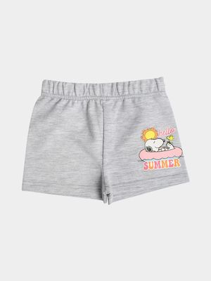 Snoopy Grey Fleece Shorts