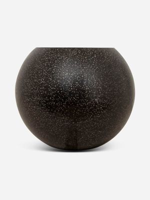 Black Terazzo Sphere Planter 40cm