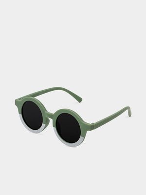 Boy's Green Round Sunglasses