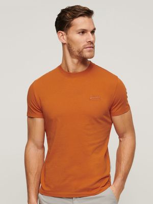 Men's Superdry Orange Embroidered T-Shirt