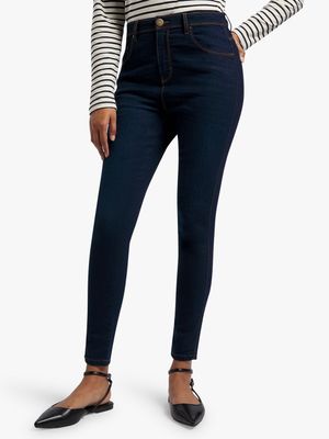 Women's Dark Blue Skinny Jeans