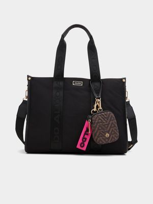 Women's ALDO Black Overflow Tote Handbag