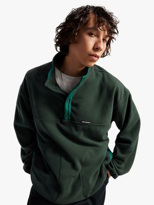 Converse Men's Green Pull Over Sweat Top
