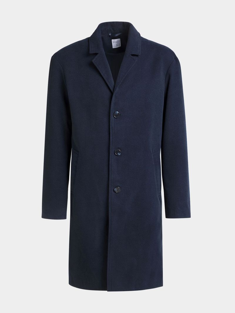 Men's Navy Melton Coat - Bash.com Men's Navy Melton Coat - Bash.com