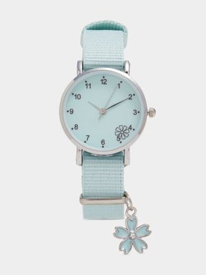 Girl's Mint Flower Watch