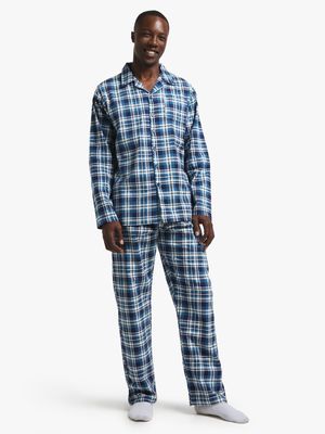 Jet Navy/White Flannel Pyjama Set