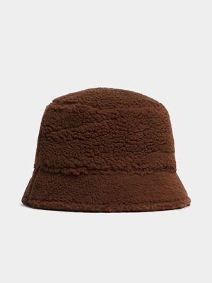 Women's Tan Borg Bucket Hat