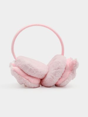 Girl's Pink Fluffy Kitty Ear Muffs