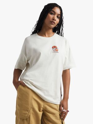 Converse Women's Mushroom Graphic Egret T-shirt