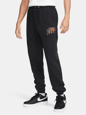 Nike Men's Club Fleece Cuffed Black Pants