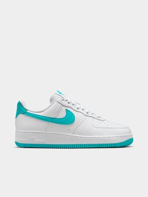 Nike Women's Air Force 1 White/Teal Sneaker