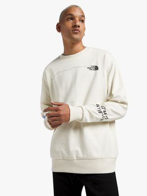 The North Face Unisex NSW Graphic White Dune Crew Top