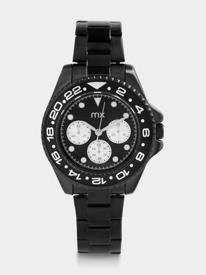 MX Black Plated Black Dial Bracelet Watch