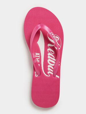 Redbat Athletics Women's Pink/White Flip Flop