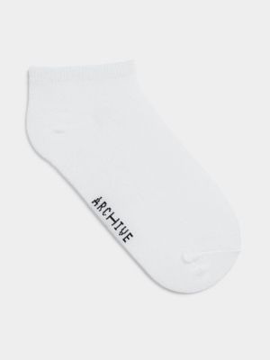 Archive White Ankle Socks