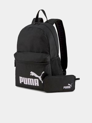 Puma Phase Black Backpack Set