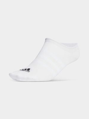 adidas Originals 3-Pack Thin No-Show White Socks