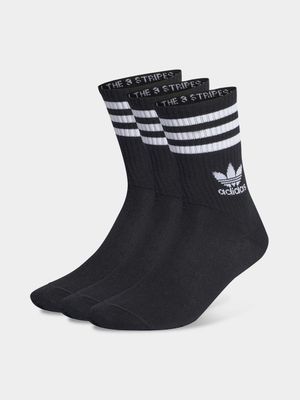 adidas Originals Mid Cut Black Crew Socks