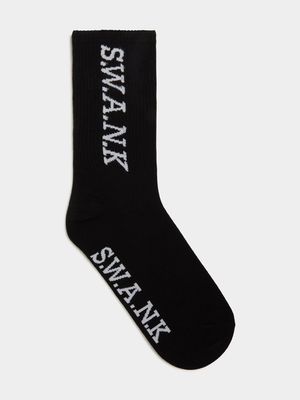 Swank Black Socks