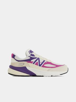New Balance Men's 990 White/Purple Sneaker