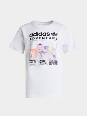 adidas Originals Unisex Youth Adventure White T-shirt