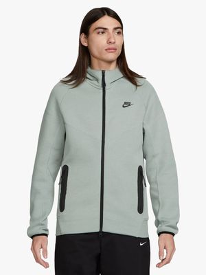 Nike Men's Tech Fleece Mica Green Full-Zip Hoodie