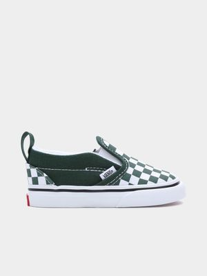 Vans Toddler Checkerboard Slip-On Green Sneaker