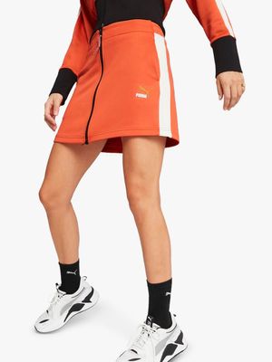 Puma Women's T7 Forward History Orange Skirt