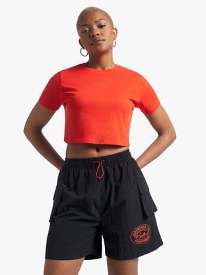Redbat Women's Black Utility Shorts