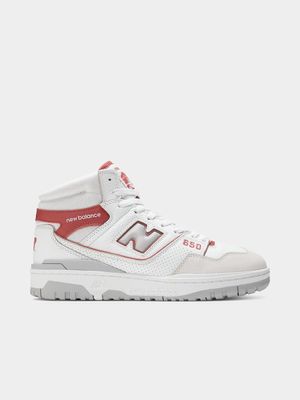 New Balance Men's 650 White/Red Sneaker