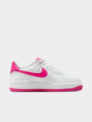 Nike Junior Air Force 1 White/Pink Sneaker