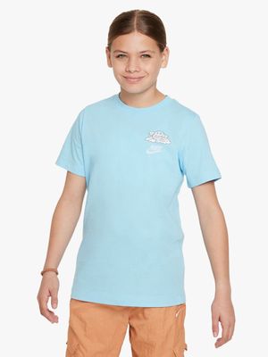 Nike Girls Youth NSW Air Blue T-Shirt