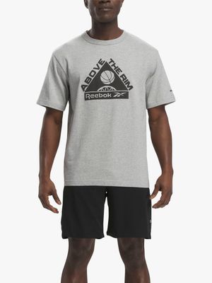 Reebok Men's Basketball Above The Rim Grey T-Shirt