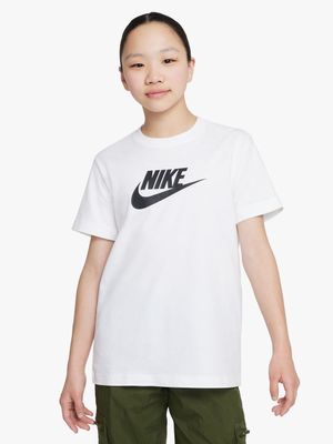 Nike Girls Youth NSW Futura White T-shirt